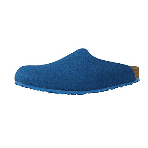 Birkenstock Classic Damen Amsterdam Wollfilz Clogs, Blau (Petrol), 35 EU von BIRKENSTOCK