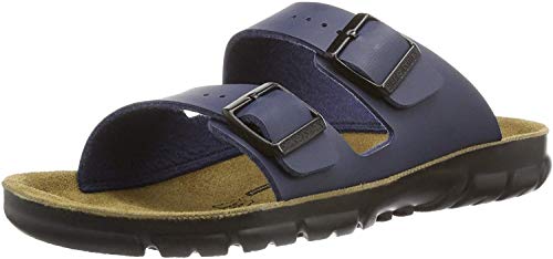 Birkenstock Classic Herren Bilbao Birko-Flor Pantoletten, 41 EU, Blau Blau von Birkenstock