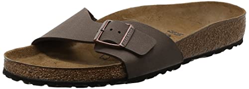 Birkenstock Classic Madrid Birko-Flor, Unisex-Erwachsene Pantoletten, Braun (Mocca), 36 EU(Schmal) von BIRKENSTOCK