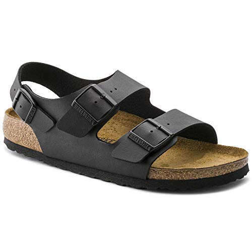 BIRKENSTOCK Classic Milano Leder 34191, Riemchensandalen, Schwarz (Schwarz 49), 40 EU (7 UK) von Birkenstock