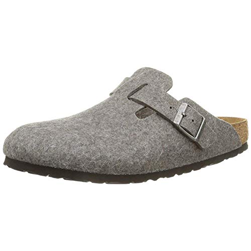 Birkenstock Classic Unisex-Erwachsene Boston Wollfilz Clogs,Grau (Anthrazit),43 EU von BIRKENSTOCK