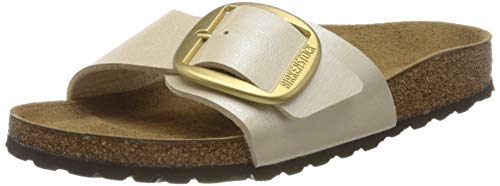 Birkenstock Damen Madrid Big Buckle Hausschuh, Perlweiß , 36 EU von BIRKENSTOCK