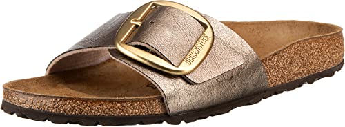 Birkenstock Damen Mules Madrid Big Buckle Birko-flor Sandal, Graceful Taupe, 37 EU von BIRKENSTOCK