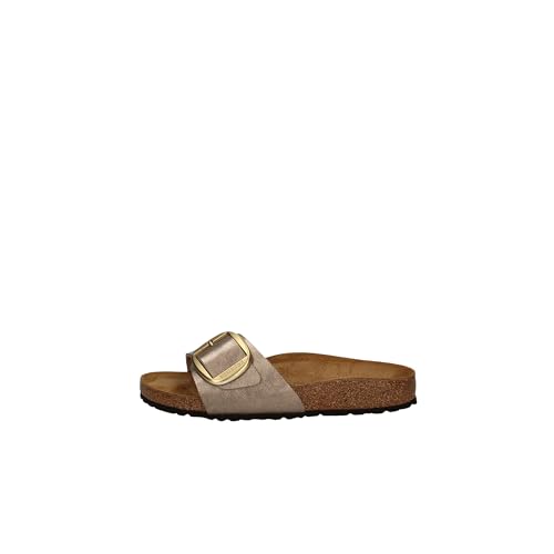 Birkenstock Damen Mules Madrid Big Buckle Birko-flor Sandal, Graceful Taupe, 39 EU von BIRKENSTOCK