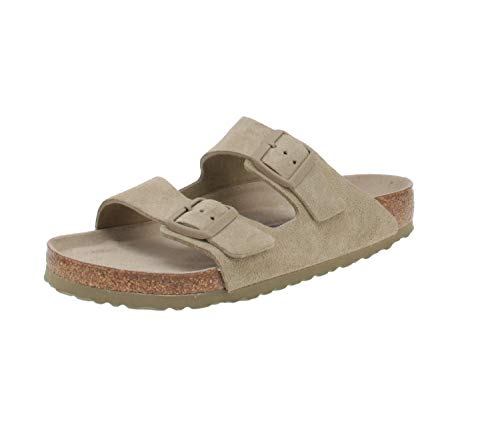 Birkenstock Damen Pantoletten Arizona Sandale, Faded Khaki, 42 EU von BIRKENSTOCK