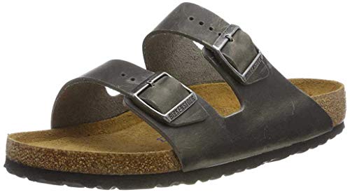 Birkenstock Herren Arizona SFB Sandalen, Grau (Iron Iron), 45 EU Schmal von Birkenstock