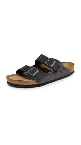 Birkenstock Herren Arizona SFB Sandalen, Grau (Velvet Gray Velvet Gray), 43 EU von BIRKENSTOCK