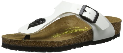 Birkenstock Kids GIZEH BF 846163 Mädchen Clogs & Pantoletten, Weiß (WEISS LACK), 33 Schmal von BIRKENSTOCK