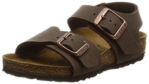 Birkenstock Kids Unisex-Kinder New York Knöchelriemchen Sandalen, Braun (Mocca) von BIRKENSTOCK