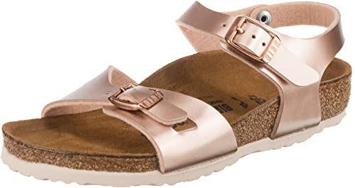 Birkenstock Mädchen Rio Knöchelriemchen Sandalen, Braun Electric Metallic Copper, 35 EU von BIRKENSTOCK