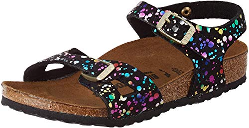 Birkenstock Mädchen Rio Microfibre Sandale, Confetti Black N von BIRKENSTOCK