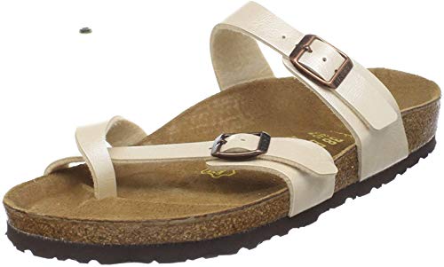 Birkenstock Mayari Damen Beige Leder Folien Sandalen Schuhe Neu EU 38 von BIRKENSTOCK