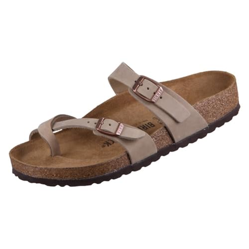 Birkenstock Mayari Damen Flip-Flops aus Fettleder, Tabakbraun, 40 EU von BIRKENSTOCK