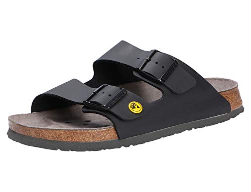 Birkenstock Original Arizona ESD Birko Flor Schmal, Black, 089428 38,0 von BIRKENSTOCK