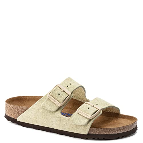 Birkenstock Unisex Arizona Sandal Soft Footbed Almond Suede 42 N EU von BIRKENSTOCK