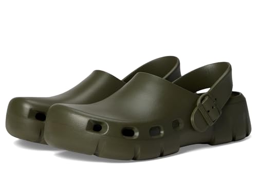 Birkenstock Unisex-Erwachsene Birki Flow Eva Clog, Khaki, 6-6.5 Women/4-4.5 Men von BIRKENSTOCK