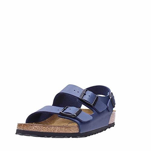 Birkenstock Unisex-Erwachsene Milano Birko-Flor Knöchelriemchen, Blau von BIRKENSTOCK