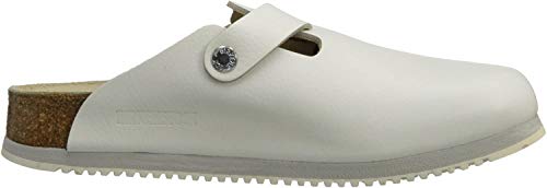 Birkenstock Unisex Professional Boston Super Grip Leather Slip Resistant Work Shoe,White,37 N EU von BIRKENSTOCK