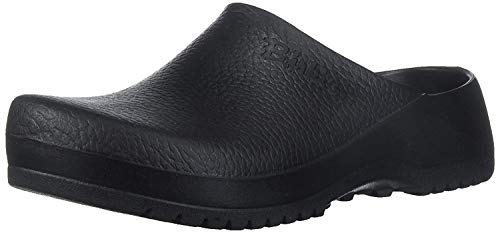 Birki Super Birki 068011, Unisex - Erwachsene Clogs & Pantoletten, weites Fußbett, PU, schwarz (Black), EU 45 von Birkenstock