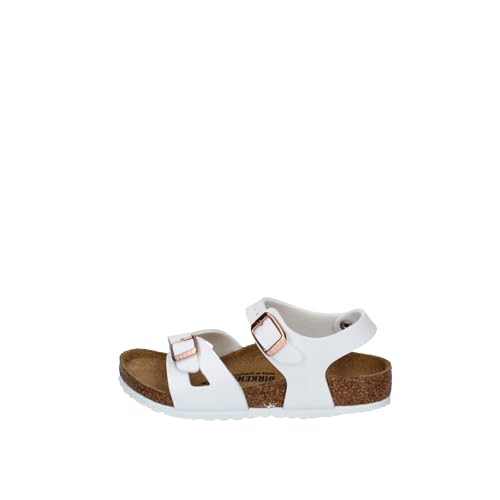 RIO (BIRKO-FLOR KIDS) - Sandalo da bambina BIRKENSTOCK con due fasce e cinturini regolabili 35/WHITE-N von BIRKENSTOCK