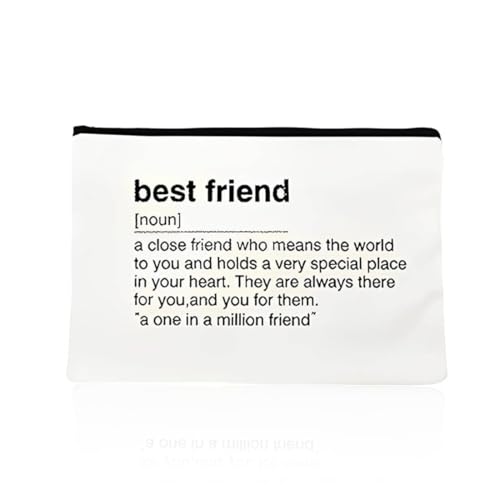 BIRLOZA Beste Freundin Geschenke zum Geburtstag Kosmetiktasche Klein Kulturbeutel Make-Up Tasche Schminktasche Federmäppchen Freundinnen Geschenk für Kollegin Team Braut JGA Trauzeugin von BIRLOZA