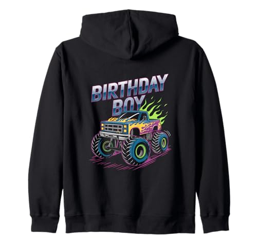 Birthday Boy Monster Truck Mit Flammen Großer Räder Kinder Kapuzenjacke Birthday Boy Monster Truck Mit Flammen Großer Räder Kinder Kapuzenjacke von BIRTHDAY BOY Monster Truck Party Spaß