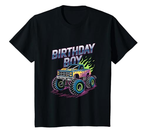 Birthday Boy Monster Truck Mit Flammen Großer Räder Kinder T-Shirt Birthday Boy Monster Truck Mit Flammen Großer Räder Kinder T-Shirt von BIRTHDAY BOY Monster Truck Party Spaß