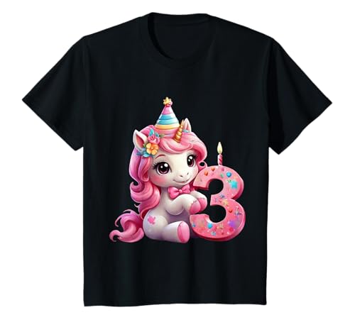NUMMER 3 JAHRE MÄDCHEN EINHORN 3. GEBURTSTAG T-Shirt NUMMER 3 JAHRE MÄDCHEN EINHORN 3. GEBURTSTAG T-Shirt von BIRTHDAY GIRL UNICORN DESIGNS