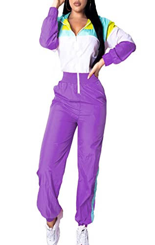 BISKAMY Jumpsuit Damen Sommer Trainingsanzug Jogginganzug Damen Overall Sportanzug Sportbekleidung Freizeitanzug von BISKAMY