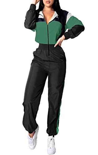 BISKAMY Jumpsuit Damen Sommer Trainingsanzug Jogginganzug Damen Overall Sportanzug Sportbekleidung Freizeitanzug von BISKAMY