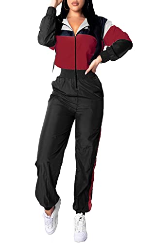 BISKAMY Jumpsuit Damen Sommer Trainingsanzug Jogginganzug Damen Overall Sportanzug Sportbekleidung Freizeitanzug von BISKAMY