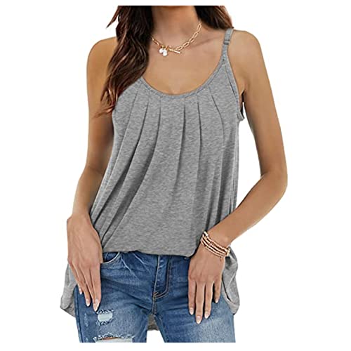 BISKAMY Damen Tank Top Sommer Blusentop Ärmellose Weste Top Basic Bluse Damen Elegant T-Shirt von BISKAMY