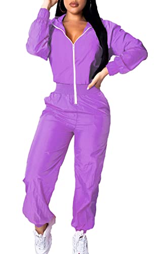 BISKAMY Jumpsuit Damen Sommer Trainingsanzug Jogginganzug Damen Overall Sportanzug Sportbekleidung Freizeitanzug von BISKAMY