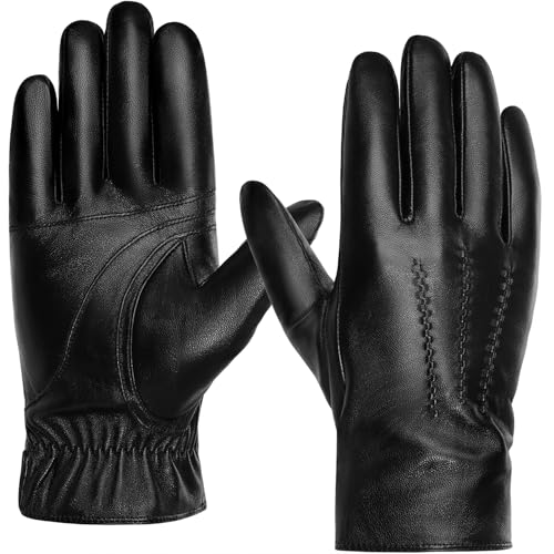 BISON DENIM Herren Lederhandschuhe Warm Kaschmirfutter Winddicht Handschuhe Touchscreen-Funktion BISON DENIM Herren Lederhandschuhe Warm Kaschmirfutter Winddicht Handschuhe Touchscreen-Funktion von BISON DENIM