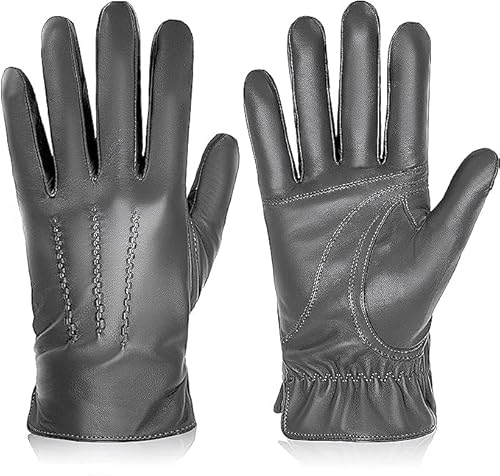BISON DENIM Herren Thermo Winterhandschuhe Echtleder Handschuhe Touchscreen Lederhandschuhe Warme mit Fleece gefütterte Handschuhe Winddicht Wasserdicht BISON DENIM Herren Thermo Winterhandschuhe Echtleder Handschuhe Touchscreen Lederhandschuhe Warme mit Fleece gefütterte Handschuhe Winddicht Wasserdicht von BISON DENIM