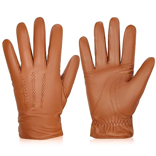 BISON DENIM Herren Thermo Winterhandschuhe Echtleder Handschuhe Touchscreen Lederhandschuhe Warme mit Fleece gefütterte Handschuhe Winddicht Wasserdicht BISON DENIM Herren Thermo Winterhandschuhe Echtleder Handschuhe Touchscreen Lederhandschuhe Warme mit Fleece gefütterte Handschuhe Winddicht Wasserdicht von BISON DENIM