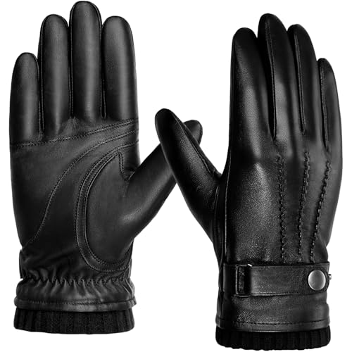 BISON DENIM Herren Winter Lederhandschuhe Warme Kaschmirhandschuhe Handschuhe Touchscreen-Funktion BISON DENIM Herren Winter Lederhandschuhe Warme Kaschmirhandschuhe Handschuhe Touchscreen-Funktion von BISON DENIM