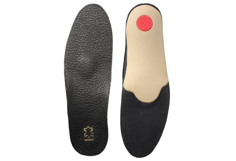 BISON Real Leather Einlegesohlen BISON Einlegesohlen aus Leder in Schwarz (Set, 1-tlg., 1 Paar, 3 Paar, 6 Paar), mit entlastendem Mittelfuß-Stützelement von BISON Real Leather