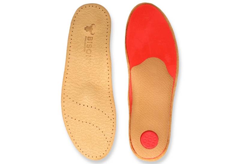 BISON Real Leather Einlegesohlen BISON Leder-Schuheinlagen (6-tlg), mit Mittelfuß-Stützelement von BISON Real Leather