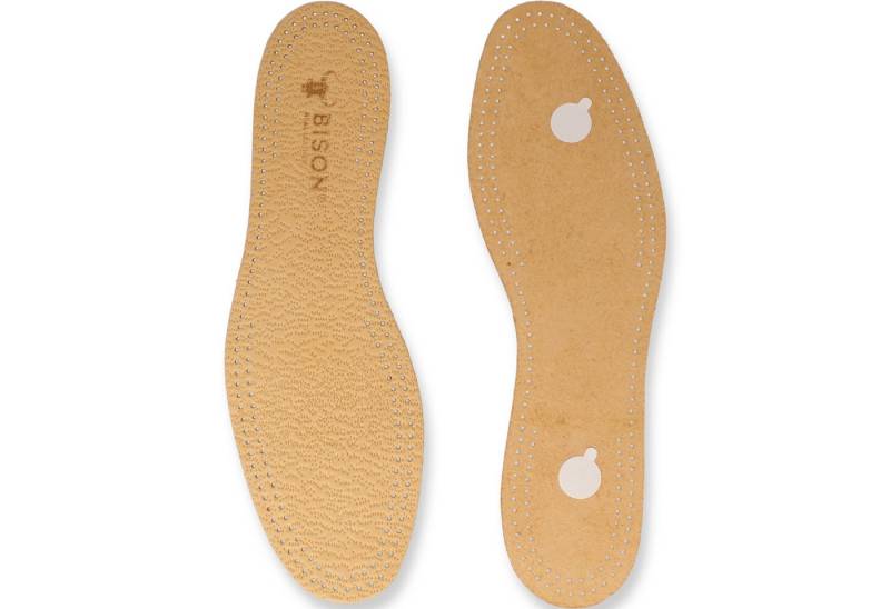 BISON Real Leather Ledersohlen BISON dünne Einlegesohlen aus Leder (Set, 6-tlg., 1 Paar, 3 Paar, 6 Paar), selbstklebend von BISON Real Leather