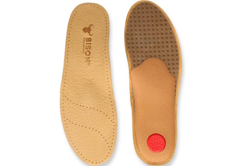 BISON Real Leather Einlegesohlen BISON Einlagesohlen aus Leder (Set, 1-tlg., 1 Paar, 3 Paar,6 Paar), mit entlastendem Vorderfuß-Stützelement von BISON Real Leather