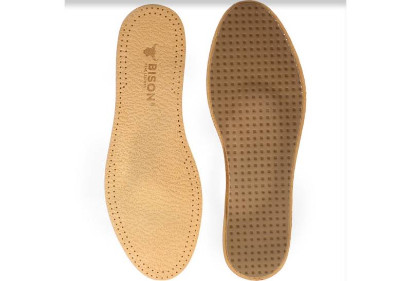 BISON Real Leather Einlegesohlen BISON Premium Leder-Einlegesohlen (Set, 3-tlg., 1 Paar, 3 Paar, 6 Paar) von BISON Real Leather