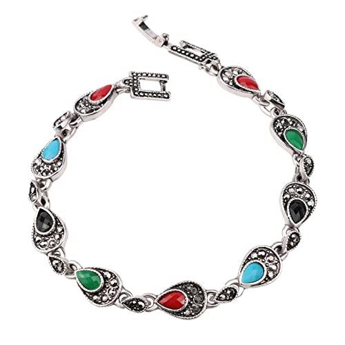 BISONBLUE Armbänder Damen Armband Bracelets Frauen Böhmen Beliebtes Tropfenform Buntes Harz Strass Armband Für Frauen Mehrfarbig BISONBLUE Armbänder Damen Armband Bracelets Frauen Böhmen Beliebtes Tropfenform Buntes Harz Strass Armband Für Frauen Mehrfarbig von BISONBLUE