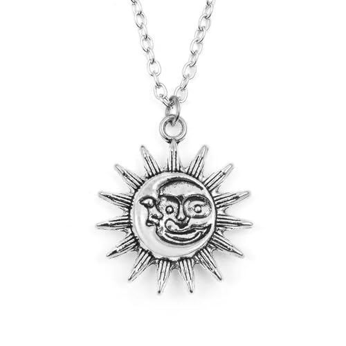 BISONBLUE Halskette Anhänger Damen Frauen Kette Mädchen Geschenk Freundin Niedliche Kleine Halskette Mit Sonnenanhänger Für Damen, Halskette Im Bohemian-Stil, Zum Geburtstag von BISONBLUE