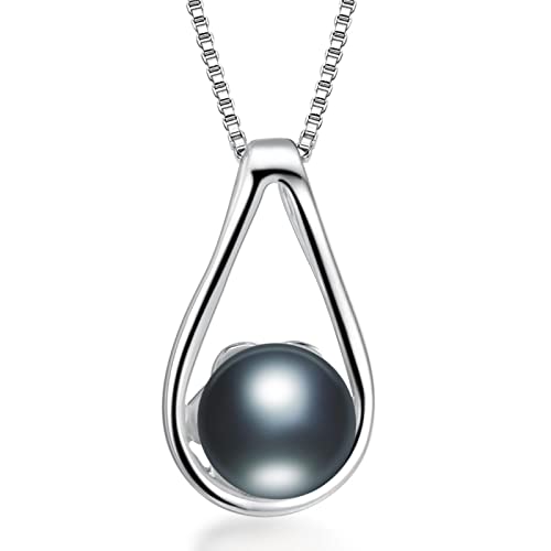 BISONBLUE Halskette für Damen Anhänger Frauen Herren Kette Pulloverkette Anhänger Für Frauen Aaaa Anhänger Aus Natürlichen Süßwasserperlen 8–9 Mm 8–9 Mm Schwarz BISONBLUE Halskette für Damen Anhänger Frauen Herren Kette Pulloverkette Anhänger Für Frauen Aaaa Anhänger Aus Natürlichen Süßwasserperlen 8–9 Mm 8–9 Mm Schwarz von BISONBLUE