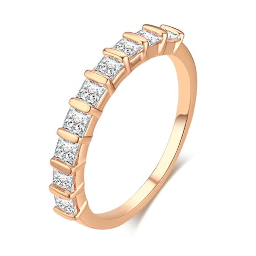 BISONBLUE Ringe Damen Rings Frauen Geschenk Modeaccessoires Luxusringe Trend Fancy Crystal Damenring Naturzirkon von BISONBLUE
