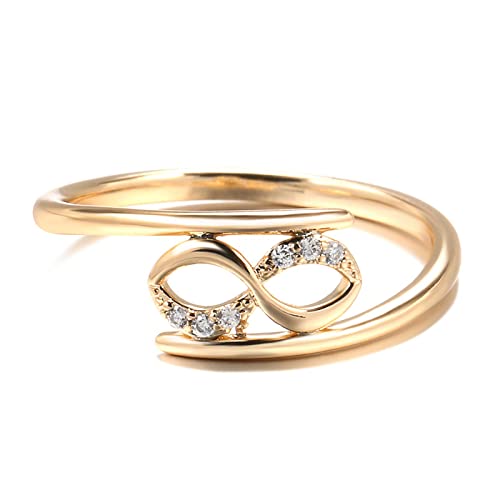 BISONBLUE Ringe Damen Rings Frauen Geschenk Modeaccessoires Schlichter Braut-Ehering, natürlicher Zirkon-Ring für exquisites Vintage 11 Weiß von BISONBLUE