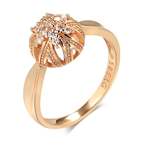 BISONBLUE Ringe Damen Rings Frauen Geschenk Modeaccessoires Vintage-Ringe für Frauen, schlichtes Design, natürlicher Zirkon, einfach passende Ringe von BISONBLUE