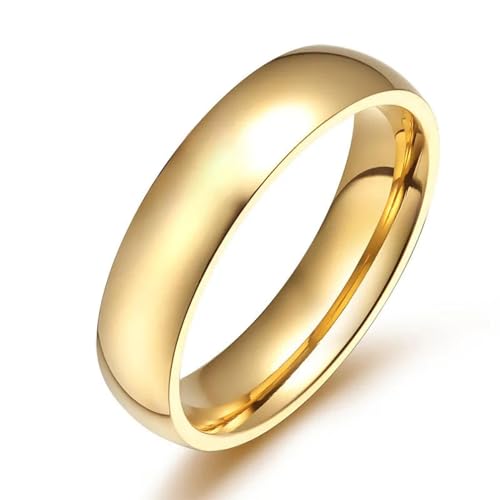 BISONBLUE Ringe Herren Ring Damen Männer Rings Geschenk Einfache Verlobungsringe für Damen und Herren, elegant, dünn, Hochzeitstag, 10 Mann von BISONBLUE