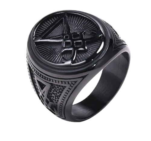 BISONBLUE Ringe Herren Ring Damen Männer Rings Geschenk Ringe Männer Geschenk Schwarzer Satan Dämon Teufel Symbol Ring 9 RC-464B BISONBLUE Ringe Herren Ring Damen Männer Rings Geschenk Ringe Männer Geschenk Schwarzer Satan Dämon Teufel Symbol Ring 9 RC-464B von BISONBLUE